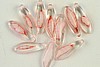 10pc 5X16mm CRYSTAL PINK DAGGER CZECH GLASS BEADS CZ121-10